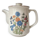 Cafetière en grès à fleurs '70s - Vintage
