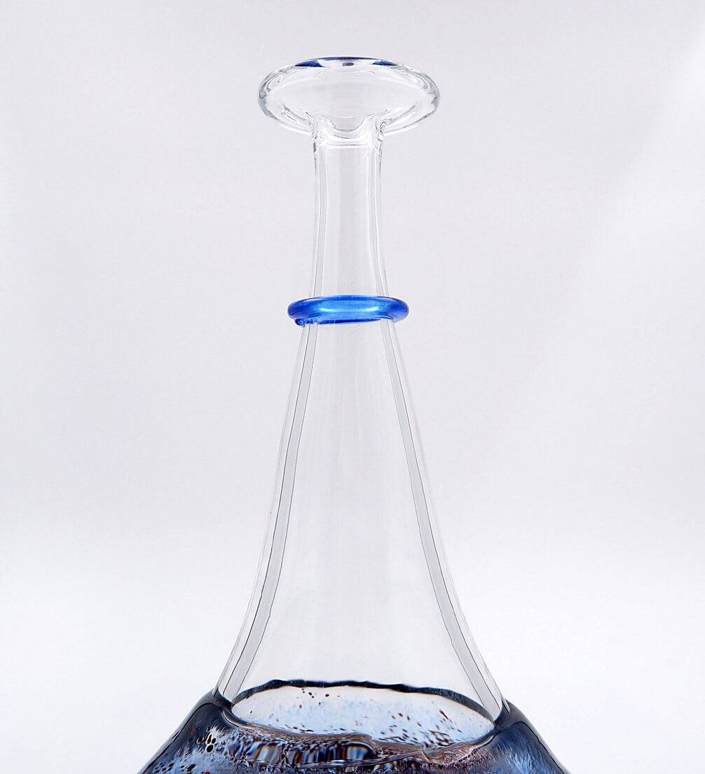 Very large Swedish satellite glass vase by Bertil Vallien for Kosta Boda - 1980s