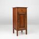 Nightstand or bedside table in pinewood, France ca. 1850