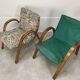 Pair of Bow Wood Hugues Steiner armchairs for Baumann