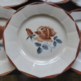 6 flat plates of Digoin Sarreguemines