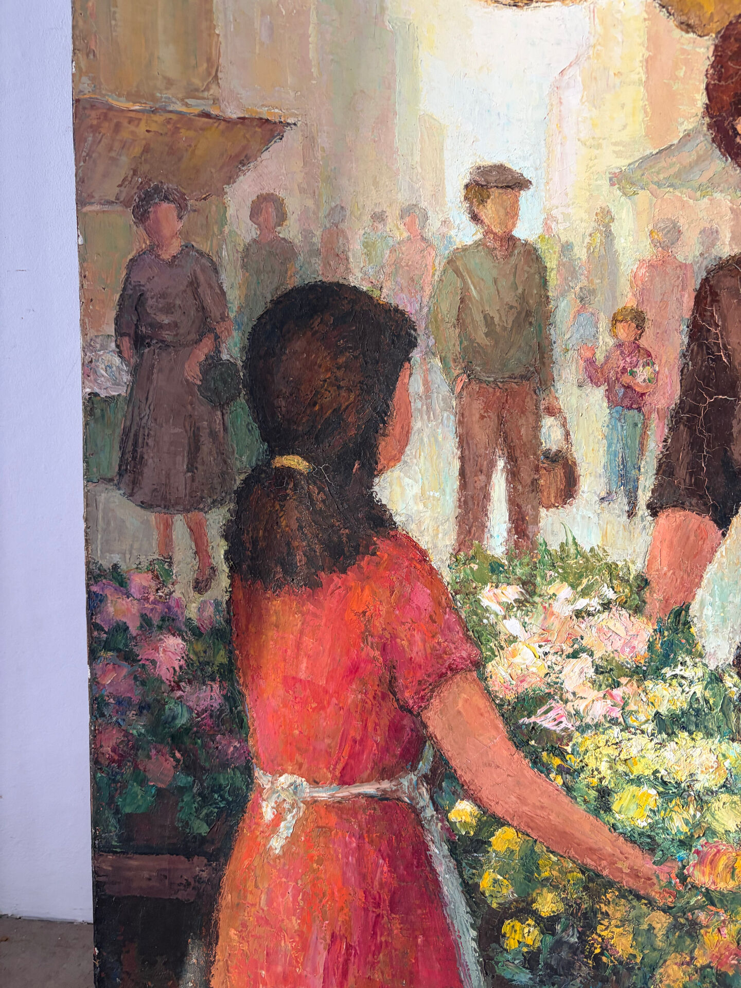 The Little Merchant, florist, oil on canvas