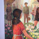 The Little Merchant, florist, oil on canvas