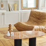 Table basse en marbre terracotta