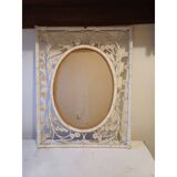 Vintage mirror in rattan and wicker