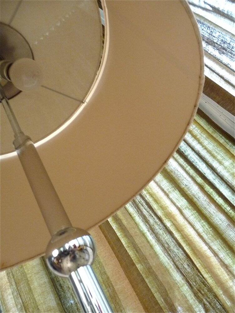Large sculptural floor lamp in chromed steel with ball-shaped details, West Germany, 1960s