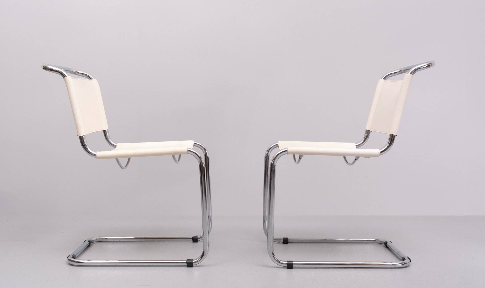 Pair Mart Stam s33 cantilever chairs 1970s