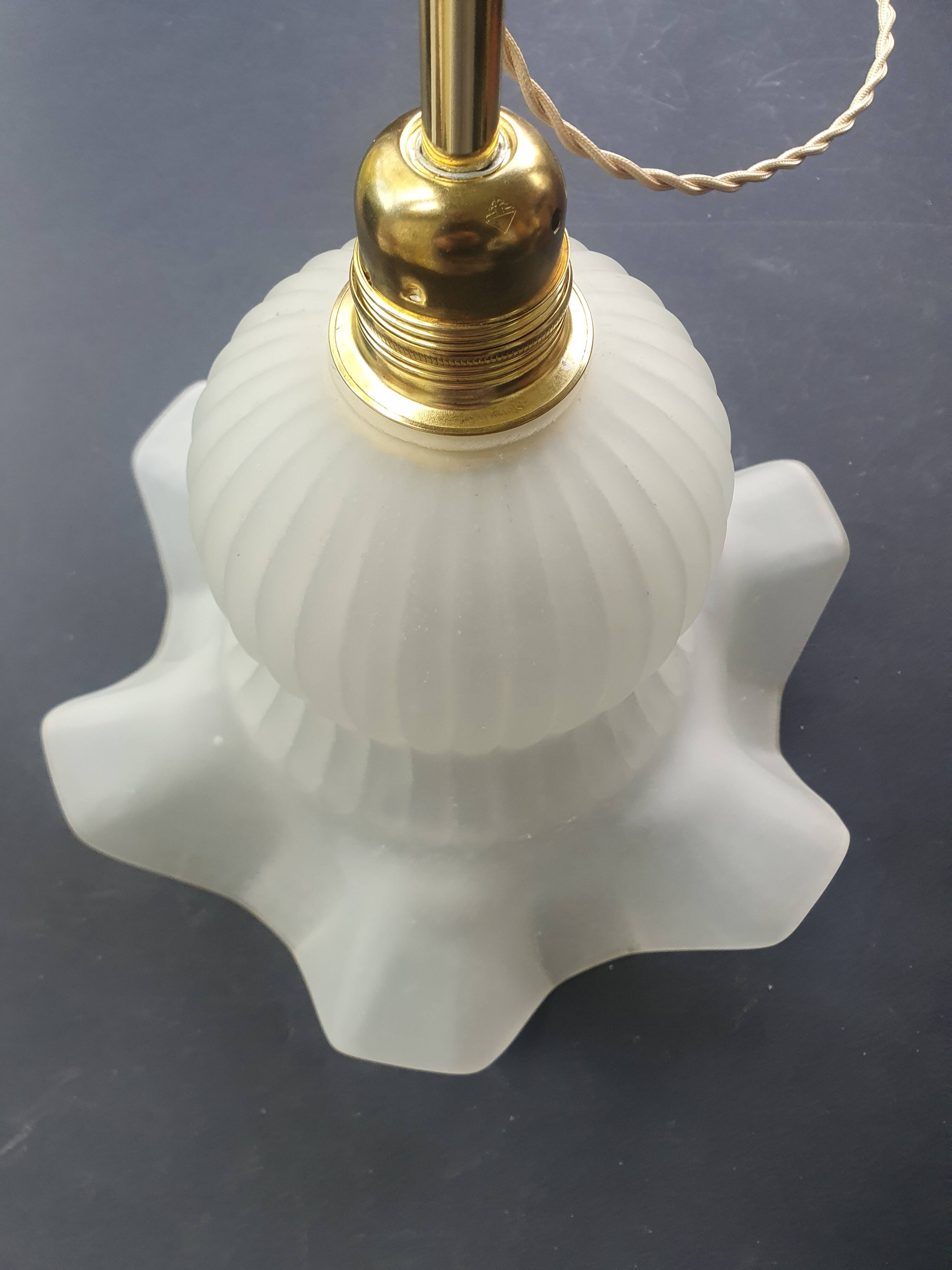 Large Art Deco pendant light from the 1950s, vintage.