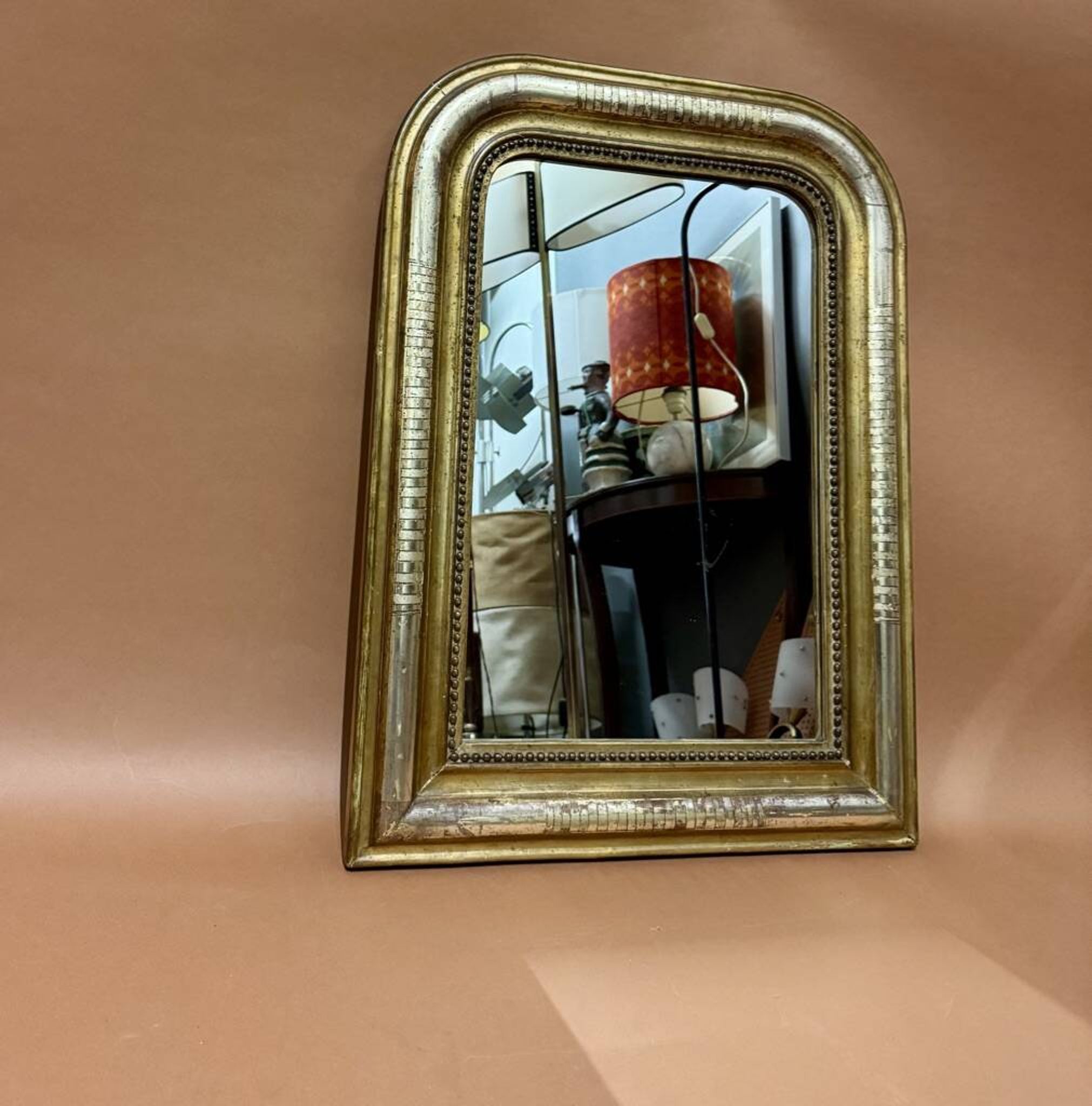 Napoleon III mirror in gold and silver