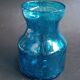 Blue bubbled glass vase Top Design Italy 1970