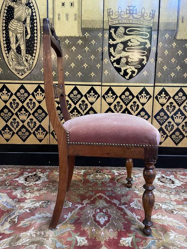 Set of 4 Napoleon III chairs with Jacob mahogany legs