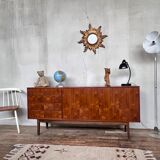 Teak row bobbin feet