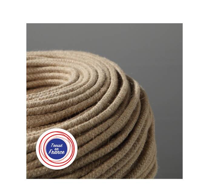 Pleated opaline portable lamp, 2 M fabric cable