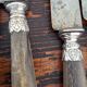 10 horn handle knives including 4 Berthier Valence - 5 logo with the crown 202
