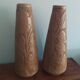 pair of engraved terracotta vases 1969