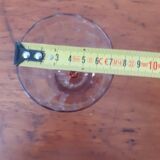 4 verres à pied marron fumé