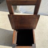 Antique oak storage chair