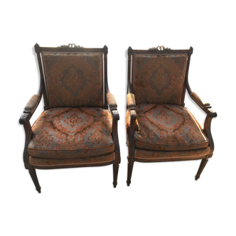 Pair of Louis XVI-style armchairs