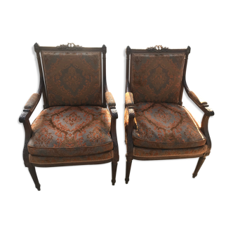 Paire de fauteuil de style Louis XVI