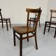 Set of 4 vintage 1950s thonet bistro chairs in wood