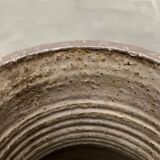 Brutalist German vase on a mid-century stand by Krösselbach Keramik, 1960s.