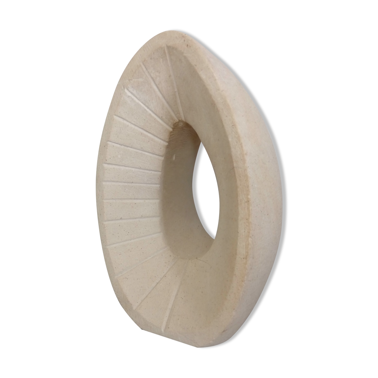 Vintage stone abstract sculpture signed Tajana