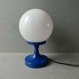 Metal and opaline lamp, 80s