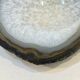 Vintage brown crystal agate slice tray agate ashtray 1960