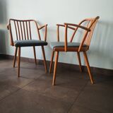 Pair of Scandinavian style armchairs, Antonin Suman, for Ton, Czech, 70s