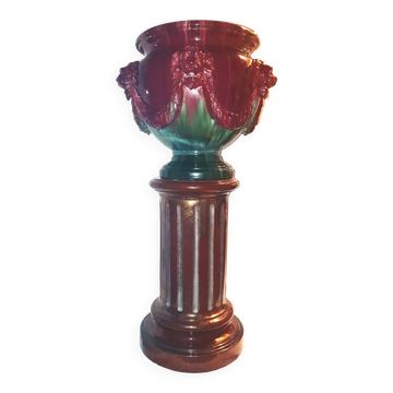 CACHE POT SUR COLONNE  CLEMENT MASSIER