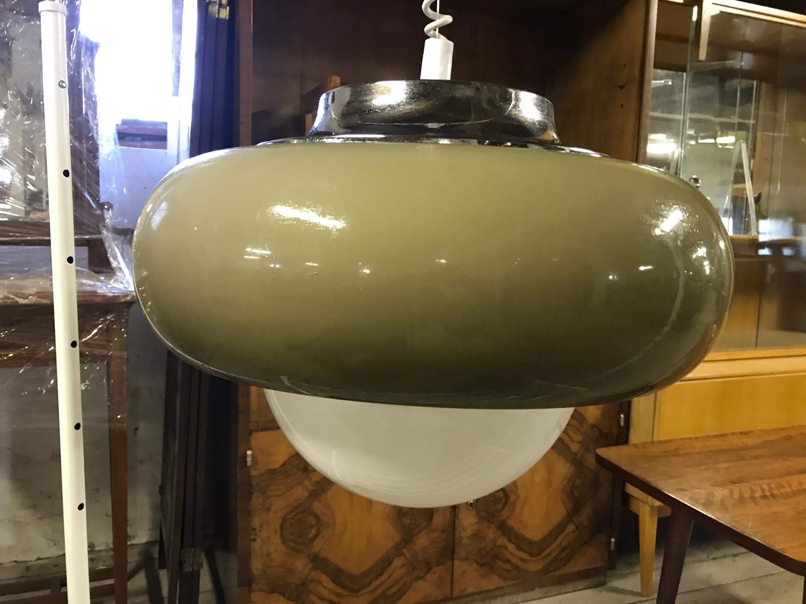 Suspension Harvey Guzzini space age 1970 Italy