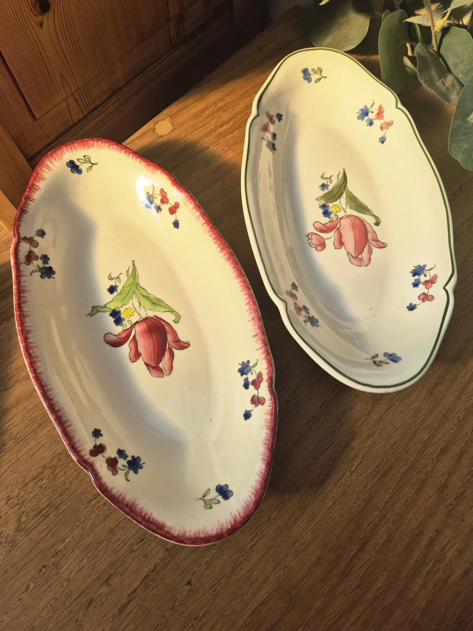 Deux Raviers Gien vintage