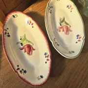Deux Raviers Gien vintage