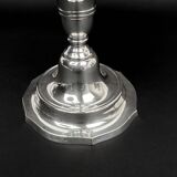 Pair of chrysalia silver metal 3-light candlestick holders