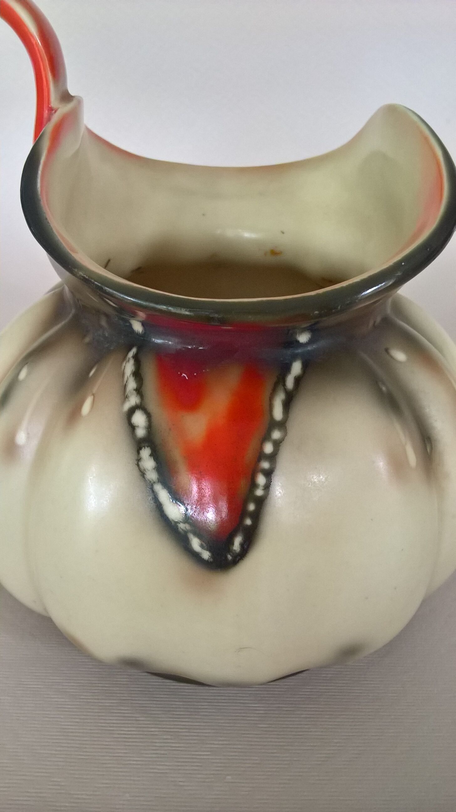 Czechoslovakian earthenware pitcher 3964