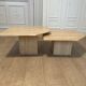 Travertine pull-out tables Classico, Italy, 1970s