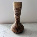 Vallauris stoneware vase signed