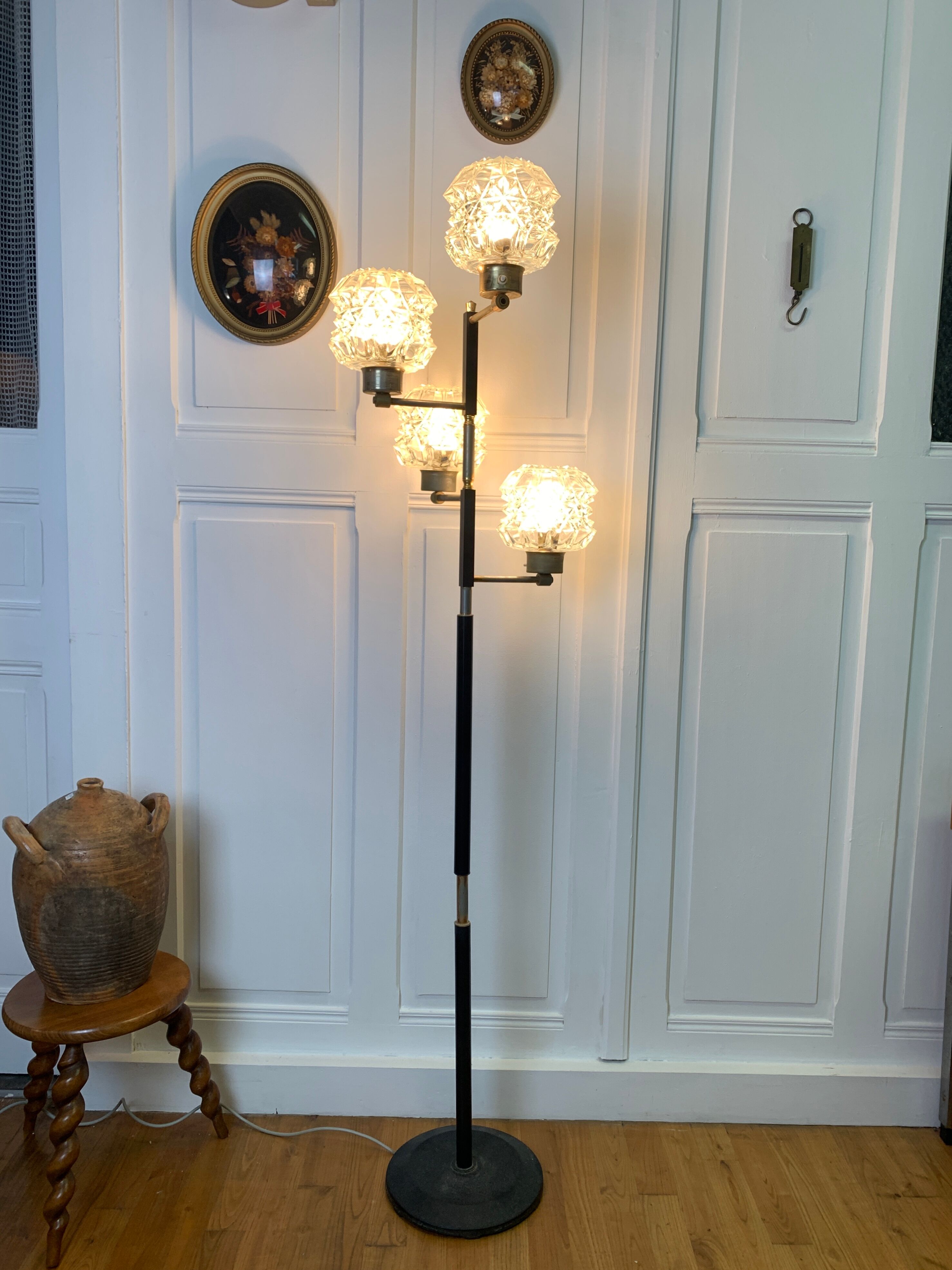 Vintage floor lamp 4 lights 50s/60s