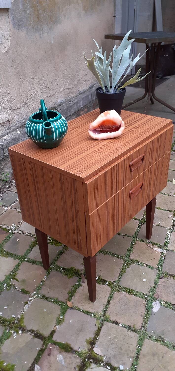 70s Scandinavian style bedside table