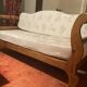 Two-seater sofa in exotic wood, Mexican style