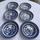 6 soup plates, Willow Churchill model, made in England, Asian landscape