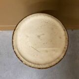 Large ecru and brown vase