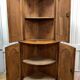 Double Body Corner Cabinet in Walnut from the end of the 19th century