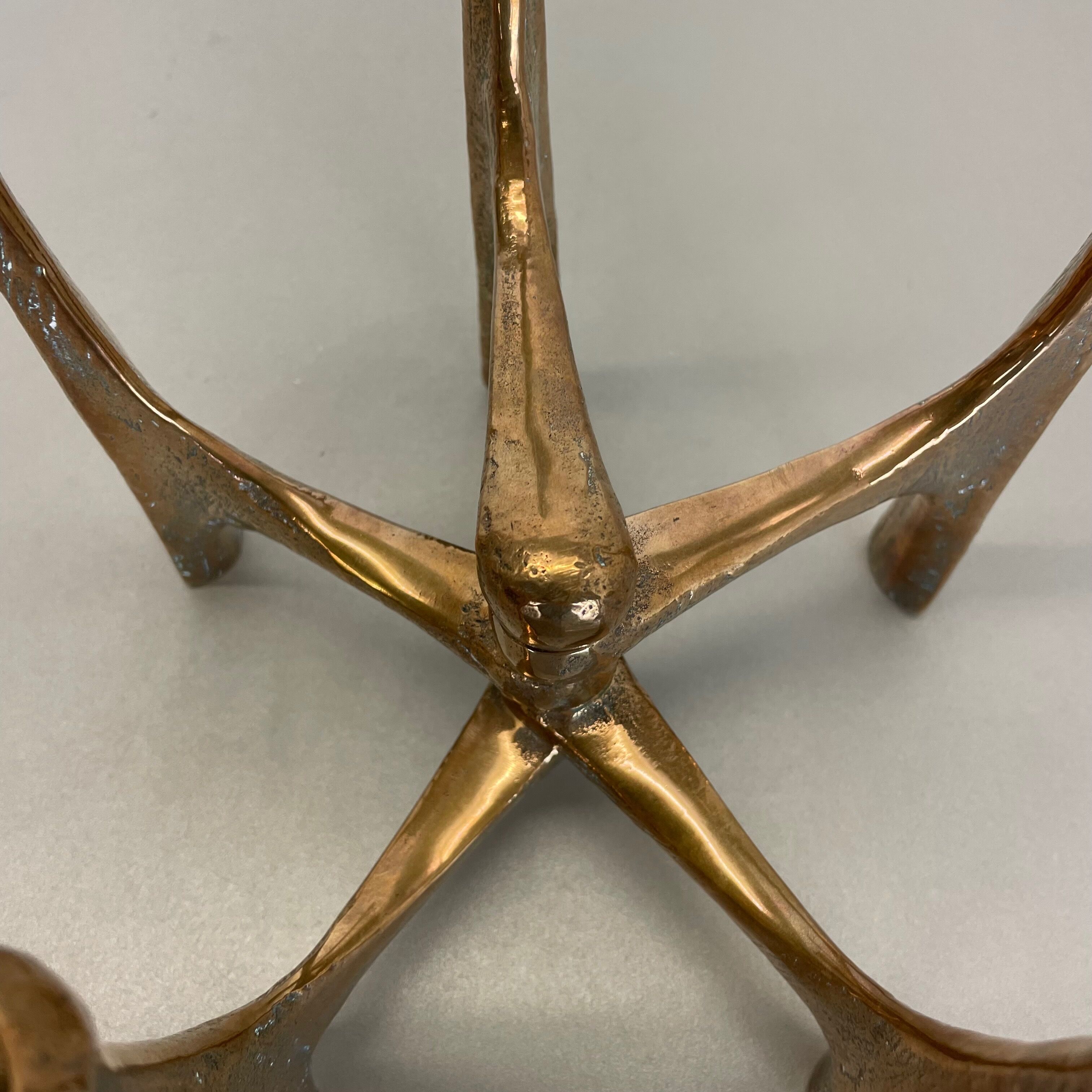 Midcentury Brutalist Bronze Candleholder by Michael Harjes, Germany, 1960s