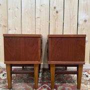 Pair of bedside tables – Scandinavian style – Solid teak – 1960s