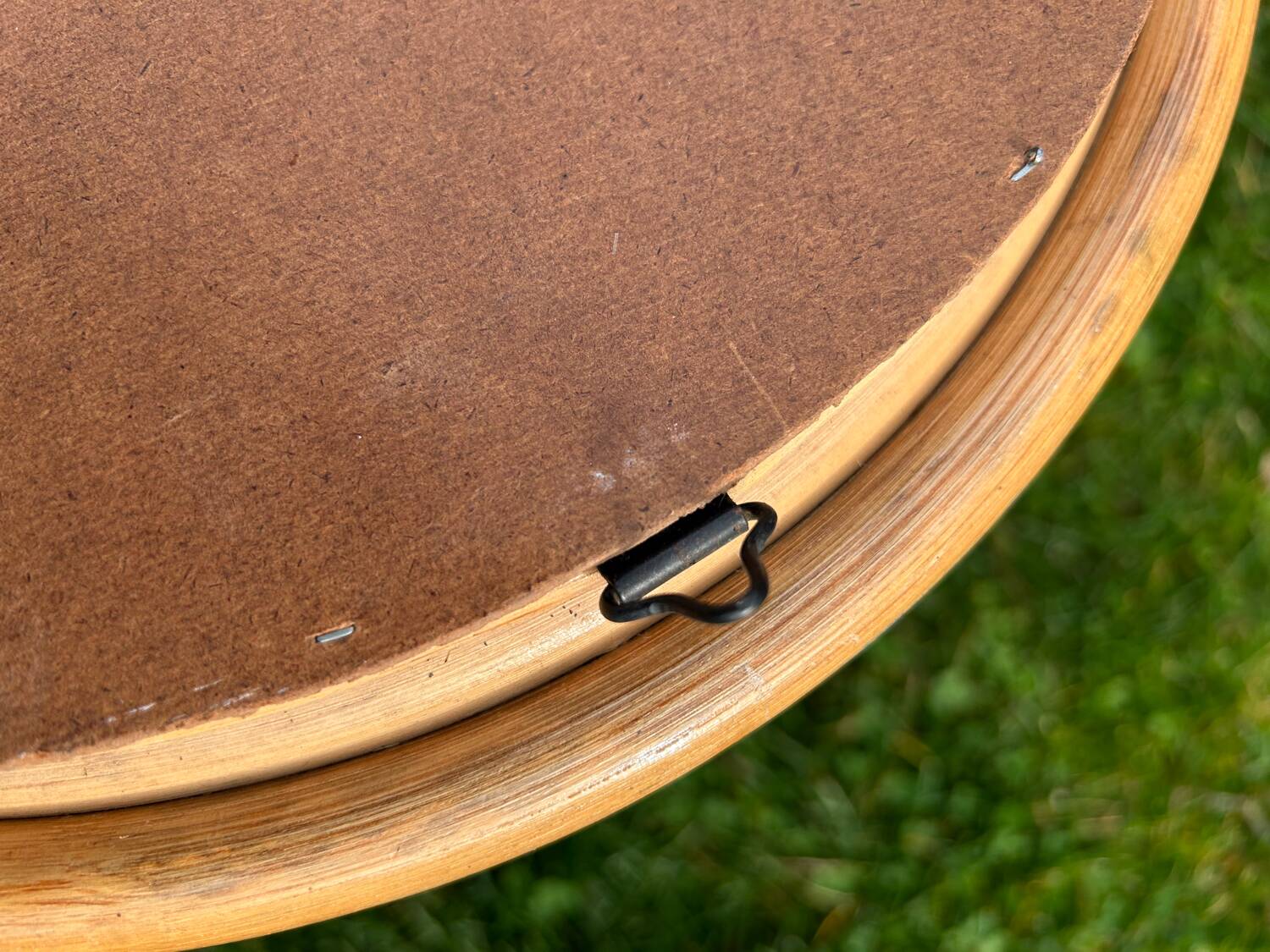 Vintage 1970s bamboo mirror