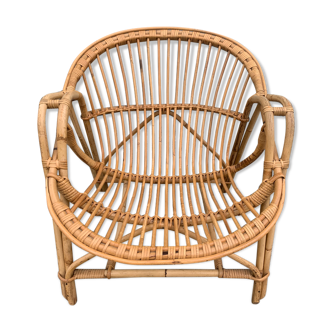 Rattan shell chair