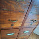 Vintage workshop furniture, antique secretary desk.
