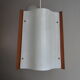 Suspension scandinave teck et verre 1960