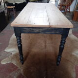 Old table feet turned